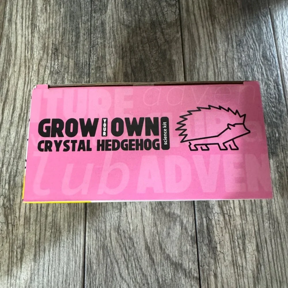 New Grow Your Own Crystal Hedgehog, Pink, Science Kit STEM Adventure Club
